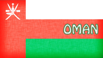 Image showing Flag of Oman stitched with letters