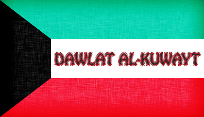 Image showing Flag of Kuwait stitched with letters