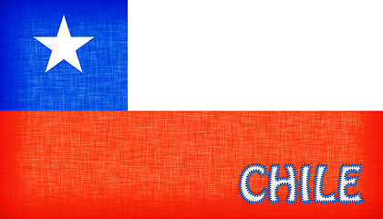 Image showing Flag of Chile stitched with letters