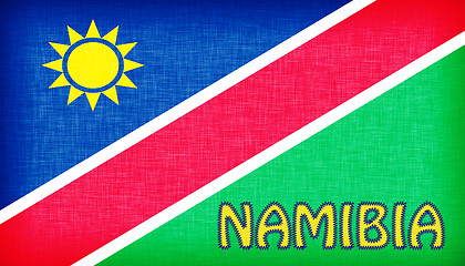 Image showing Flag of Namibia stitched with letters
