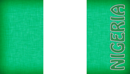 Image showing Flag of Nigeria stitched with letters