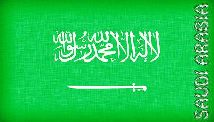 Image showing Flag of Saudi Arabia stitched with letters