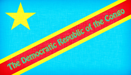 Image showing Flag of Congo stitched with letters