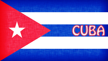 Image showing Flag of Cuba stitched with letters