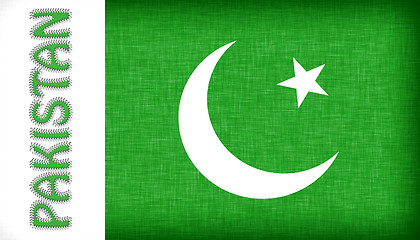 Image showing Flag of Pakistan with letters