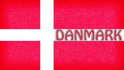 Image showing Flag of Denmark stitched with letters