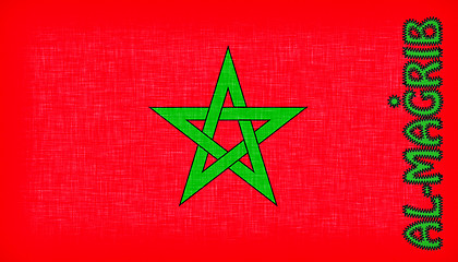 Image showing Flag of Morocco with letters