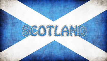 Image showing Flag of Scotland stitched with letters