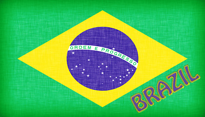 Image showing Flag of Brazil with letters