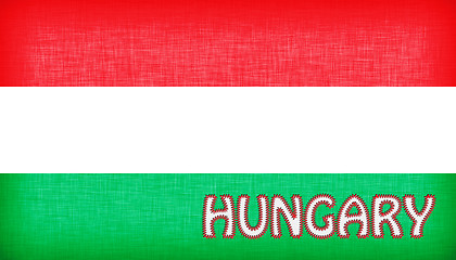 Image showing Flag of Hungary stitched with letters