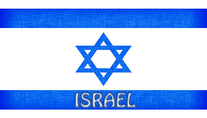 Image showing Flag of Israel stitched with letters