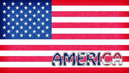 Image showing Flag of the USA with letters