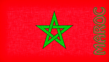 Image showing Flag of Morocco with letters