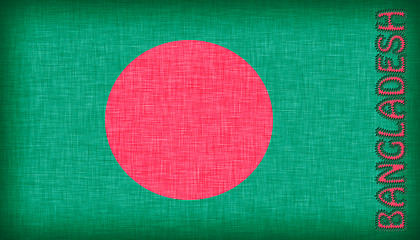 Image showing Flag of Bangladesh stitched with letters