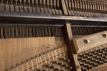 Image showing Inside piano