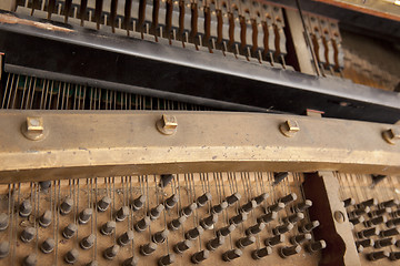 Image showing Inside piano