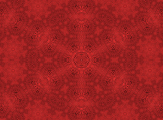 Image showing Red abstract geometric pattern