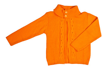 Image showing orange knitted sweater