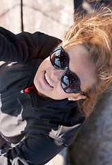 Image showing Beautiful girl in sunglasses