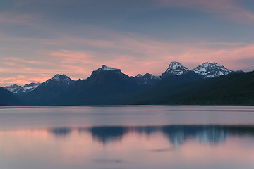 Image showing Sunset, Lake McDonald
