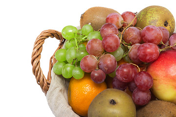 Image showing Grapes, pears and other fruits