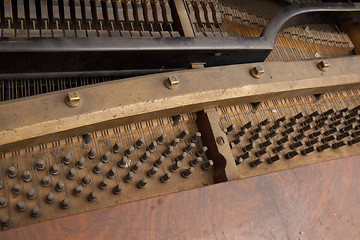 Image showing Inside piano