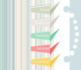 Image showing Website template with stripes