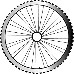 Image showing Bike wheel isolated on white background