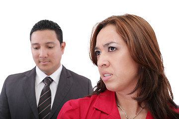 Image showing Young couple having argument 