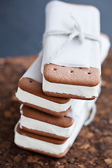 Image showing Ice cream biscuits