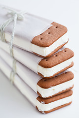 Image showing Ice cream biscuits