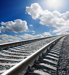 Image showing railway to horizon