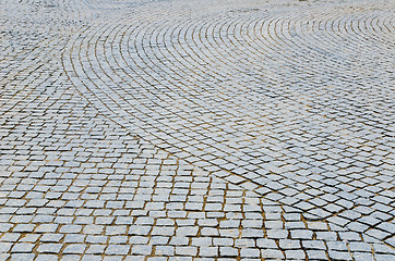 Image showing cobbled road as background