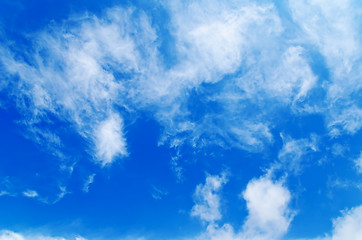 Image showing deep blue sky with clouds