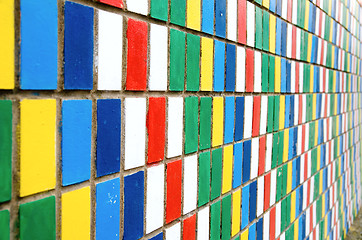 Image showing vanishing colored wall