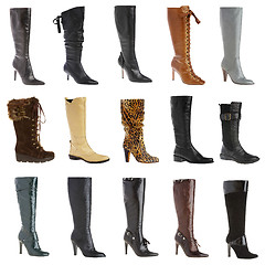 Image showing Autumn and winter female footwear