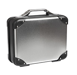 Image showing Metal suitcase on a white background