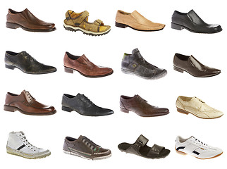 Image showing Sixteen man's shoes