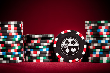 Image showing Casino gambling chips 