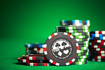 Image showing gambling chips with copy space