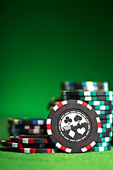 Image showing gambling chips with copy space