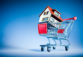 Image showing shopping cart and house