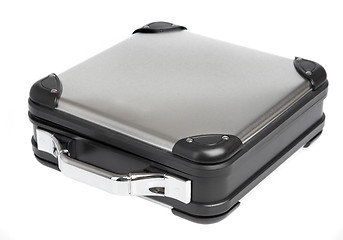 Image showing Metal suitcase on a white background