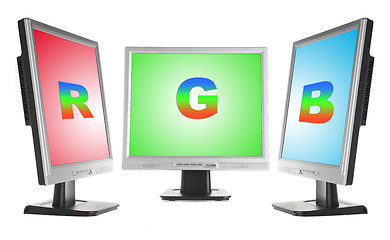 Image showing monitors - RGB color