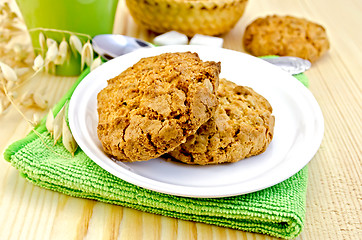 Image showing Biscuits on a wooden board