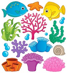 Image showing Coral reef theme collection 1