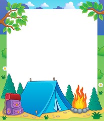 Image showing Camping theme frame 1