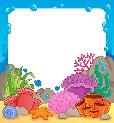 Image showing Coral reef theme frame 1