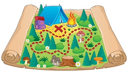 Image showing Camping theme map image 2