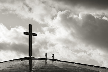 Image showing Cross on Blue Sky